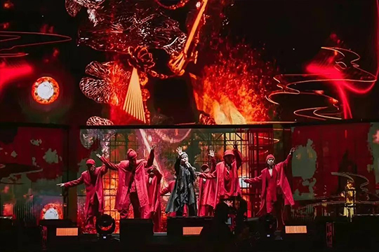 周杰伦新加坡演唱会，悟空体育大屏闪耀全场！